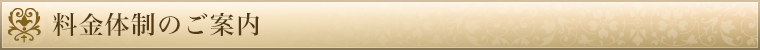 料金体制のご案内